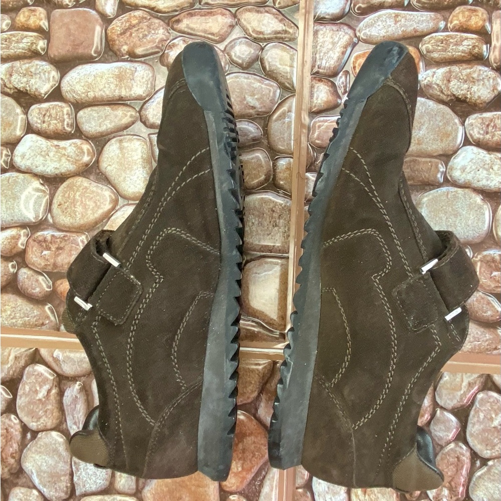 Salvador Ferragamo Women Sneakers Sz 6 Brown Suede Leather Shoes